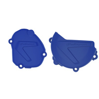 POLISPORT ZESTAW OSŁONA POKRYWY (DEKLA) ALTERNATORA ORAZ OSŁONA POKRYWY SPRZĘGŁA YAMAHA YZ 125 '08-'23 (8464400003+8463600003) KOLOR NIEBIESKI