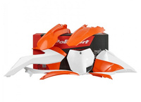 POLISPORT WYPRZEDAŻ KOMPLET PLASTIKÓW KTM EXC/EXC-F '14-'16 KOLOR POMARAŃCZOWY BIAŁY OEM