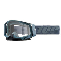 WYPRZEDAŻ 100 PROCENT GOGLE MODEL RACECRAFT 2 BATTLESHIP - CLEAR LENS - KOLOR SZARY SZYBKA PRZEŹROCZYSTA