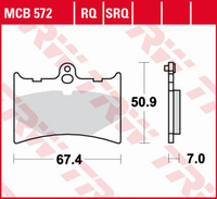 TRW ZF KLOCKI HAMULCOWE KH126 SINTER TRACK APRILIA AF-1 125 '89-'92, RS 125 '92-'04, AF-1 250 '90-, BENELLI CHRONO/CX 125 '91, PRZÓD