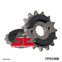 JT ZĘBATKA PRZEDNIA 513 16 Z GUMĄ KAWASAKI/SUZUKI/YAMAHA/CAGIVA (51316JTRB) (ŁAŃC. 530) - MOŻE BYĆ ZASTĄPIONA PRZEZ 51916JT (JTF519.16)
