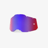 100 PROCENT RC2/AC2/ST2 REPLACEMENT LENS - MIRROR RED/BLUE - SZYBA/SZYBKA DO GOGLI POJEDYŃCZA RACECRAFT 2/ ACCURI 2/ STRATA 2 KOLOR CZERWONE/NIEBIESKIE LUSTRO