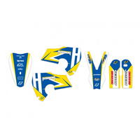 BLACKBIRD WYPRZEDAŻ KOMPLET NAKLEJEK (OKLEIN) HUSABERG FE/FS '06-'08 (FE/FS '06-'08 ALL MODELS) DREAM 4 KOLOR NIEBIESKI ŻÓŁTY