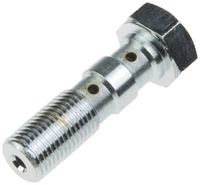 TRW ZF ŚRUBA HYDRAULICZNA DO PRZEWODÓW HAMULCOWYCH M10X1,00 PODWÓJNA KOLOR STALOWY (CHROM) (PROMOCJA)