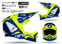 UFO KASK ECHUS CROSS KOLOR NIEBIESKI/ŻÓŁTY FLUO ROZMIAR XL ( ECE 22R06 ) - KOLEKCJA 2024