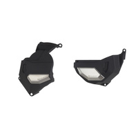 POLISPORT PROMOCJA STREET ZESTAW OSŁONA POKRYWY (DEKLA) ALTERNATORA ORAZ OSŁONA POKRYWY SPRZĘGŁA HONDA AFRICA TWIN CRF 1100 L DCT '20-22' KOLOR CZARNY (8486500001+8486400001)
