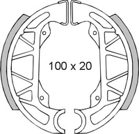 BRENTA SZCZĘKI HAMULCOWE GILERA STORM PIAGGIO FREE/NRG/NTT/ SFERA/TYPHOON (100x20mm) (FT 0275)