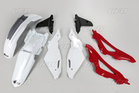 UFO KOMPLET PLASTIKÓW HUSQVARNA CR 125 '09-'13 KOLOR OEM (BIAŁY/CZERWONY/CZARNY) (HU611E999)