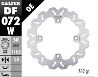 GALFER TARCZA HAMULCOWA TYŁ HONDA CBF 500N '04-; CB 600 HORNET '07-; CBF 600S/N '04-; CB 750 HORNET '22- (WAVE FIXED) (240X116,5X5MM)