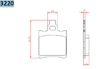 BRENTA KLOCKI HAMULCOWE KH60 KH337 ORGANIC APRILIA RS 50 95-10, RX 50 91-03, TUAREG 125 88-89, KTM SX 60 98-00, SX 65 00-03, TYŁ (FT 3220)