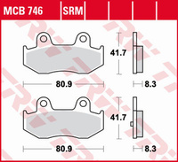 TRW ZF KLOCKI HAMULCOWE KH323 ORGANIC KAWASAKI SC 250 EPSILON '02, SUZUKI AN 400 BURGMAN '03-06, TYŁ, ITALJET JACK 125 '07, PRZÓD/TYŁ