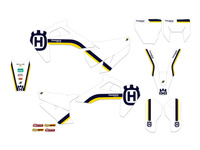 BLACKBIRD KOMPLET NAKLEJEK (OKLEIN) HUSQVARNA TC/FC '19-'22, TE/FE '20-'23 RETRO KOLOR BIAŁY