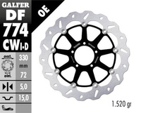 GALFER TARCZA HAMULCOWA PRZÓD DUCATI 1098 '07-'08; 1198S/R '09-; 1103/1199/1299 PANIGALE '12-; MULTISTRADA 1103 V4 '21-23 (LEWA) (WAVE FLOATING) (330X72X5MM)
