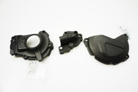 POLISPORT ZESTAW OSŁONA POKRYWY (DEKLA) ALTERNATORA ORAZ OSŁONA POKRYWY SPRZĘGŁA I OSŁONY POMPY WODY YAMAHA YZ 450F '18-'22 (8465300001+8471200001+8484500001) KOLOR CZARNY