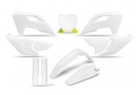 UFO KOMPLET PLASTIKÓW (FULL KIT) Z OSŁONAMI TELESKOPÓW (AMORTYZATORÓW) HUSQVARNA TC 125 / 250 '23-'24, FC 250 / 350 / 450 '23-'24, FX 350 / 450 '23-'24, TX 300 '24, KOLOR BIAŁY
