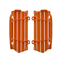 POLISPORT OSŁONY CHŁODNICY (KRATKI - KOMPLET) KTM SX/SXF/XC/XC-F '23-'24; EXC/EXC-F/XC/XCF-W '24; HUSQVARNA TE/FE '24; GAS GAS MC/MC-F/EC/EC-F/EW-F/EX/EX-F '24 KOLOR POMARAŃCZOWY
