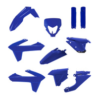 POLISPORT KOMPLET PLASTIKÓW (FULL KIT) SHERCO SE/SEF '25-'26 W ZESTAWIE OSŁONA LAMPY (8681100003) I OSŁONY AMORTYZATORÓW (8398600027) KOLOR NIEBIESKI