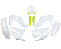 UFO KOMPLET PLASTIKÓW (FULL KIT) Z OSŁONAMI TELESKOPÓW (AMORTYZATORÓW) HUSQVARNA TC 125/250 '19-'22, FC 250/350/450 '19-'22 KOLOR OEM (BIAŁY) (HU622E999)