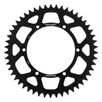 SUPERSPROX ZĘBATKA TYLNA ALUMINIOWA 7075-T6 (ERGAL) 489 50 KAWASAKI KX/KXF 84-18 (JTR460.50) KOLOR CZARNY