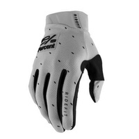 100 PROCENT RĘKAWICE CROSS/ENDURO/MTB MODEL RIDEFIT SLASHER SILVER KOLOR SREBRNY/CZARNY ROZMIAR L - OFERTA SPECJALNA