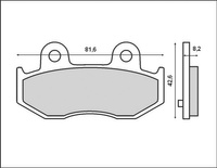 BRENTA KLOCKI HAMULCOWE KH411 (ORGANIC) SUZUKI AN 250 '98-'08; AN 400 '98-'09 TYŁ