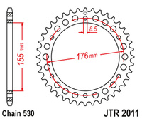 JT ZĘBATKA TYLNA 4392 44 TRIUMPH 900/955/1000 (+1) (439244JT) (ŁAŃC. 530)