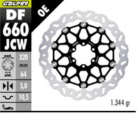 GALFER TARCZA HAMULCOWA PRZÓD APRILIA; BENELLI; BIMOTA; CAGIVA; DUCATI; KTM, MOTO GUZZI; YAMAHA (320X64X5) (WAVE FLOATING)
