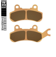 GALFER KLOCKI HAMULCOWE KH682 SPIEK METALICZNY (ZŁOTE) ATV LEWY PRZÓD CAN-AM