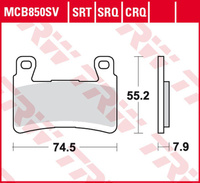 TRW ZF KLOCKI HAMULCOWE KH296 CARBON RACING KAWASAKI ZX-6R NINJA '13-, PRZÓD