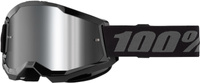 100 PROCENT GOGLE MODEL STRATA 2 BLACK - MIRROR SILVER LENS - KOLOR CZARNY/SZARY SZYBKA SREBRNE LUSTRO