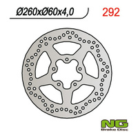 NG TARCZA HAMULCOWA PRZÓD APRILIA 50/125/200/250/400/500 SCARABEO, PIAGGIO MEDLEY 125/150 16-18 (260X60X4,0MM) (5X8,5MM) - ZASTĘPUJE NG1592