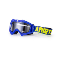 ARIETE GOGLE RIDING CROWS BASIC KOLOR NIEBIESKI, SZYBKA ANTI FOG, ANTI SCRATCH, UV, ROLL-OFF READY, GĄBKA 2 WARSTWOWA