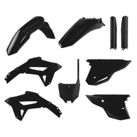 POLISPORT KOMPLET PLASTIKÓW (FULL KIT) HONDA CRF 250R '22-'24; CRF 450R '21-'24 W ZESTAWIE TABLICA PRZEDNIA (8670700003) I OSŁONY AMORTYZARORÓW (8351900002) KOLOR CZARNY