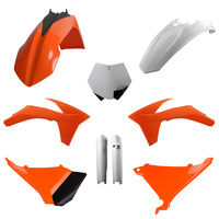 POLISPORT KOMPLET PLASTIKÓW (FULL KIT) KTM SX '11; XC/XC-F '11 W ZESTAWIE OSŁONY AMORTYZATORÓW (8398500002) KOLOR POMARAŃCZOWY OEM