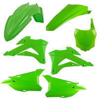 POLISPORT KOMPLET PLASTIKÓW KAWASAKI KX 85 '22-'24; KX 100 '22-'24; KX 112 '22-'24 W ZESTAWIE TABLICA PRZEDNIA (8662900001) KOLOR ZIELONO BIAŁY OEM