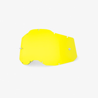 100 PROCENT RC2/AC2/ST2 REPLACEMENT LENS - YELLOW, SZYBA/SZYBKA DO GOGLI POJEDYŃCZA RACECRAFT 2/ ACCURI 2/ STRATA 2 KOLOR ŻÓŁTY STARY KOD 51008-108-01