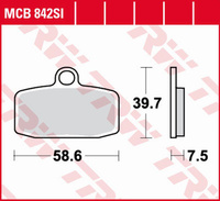 TRW ZF KLOCKI HAMULCOWE KH612 SINTER OFFROAD GAS GAS TXT 125/250/280/280 '12-, HUSQVARNA TC 85 '14-, KTM E-SM/SX/XC FREERIDE ELECTRIC '14-, SX 85 '12-, FREERIDE 250R '14-, FREERIDE 350 '12-'17, SHERCO ST 80/125/250/290/350 '13-'14 PRZÓD