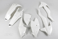 UFO KOMPLET PLASTIKÓW KTM EXC/EXC-F TPI '17-'19, KOLOR BIAŁY (KT518E047)