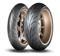 DUNLOP KOMPLET OPON (637803/22) 120/60ZR17 SPMAX QUALIFIER CORE (55W) TL PRZÓD DOT 2022 + (637483/25) 160/60ZR17 SPMAX QUALIFIER CORE (69W) TL TYŁ DOT 2025 + DUNLOP BANDANA