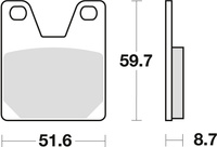 TRW ZF KLOCKI HAMULCOWE KH267 ORGANIC YAMAHA YZF 750 99-01 R1 98-99, TYŁ (PROMOCJA)