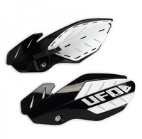 UFO OSŁONY RĄK (HANDBARY) FLAME HUSQVARNA TC/TE 125 '14-'20, FC '16-'20 KOLOR CZARNY/BIAŁY (Z MOCOWANIAMI)