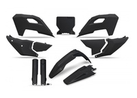 UFO KOMPLET PLASTIKÓW (FULL KIT) Z OSŁONAMI TELESKOPÓW (AMORTYZATORÓW) HUSQVARNA TC 125 / 250 '23-'24, FC 250 / 350 / 450 '23-'24, FX 350 / 450 '23-'24, TX 300 '24, KOLOR CZARNY