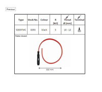 NGK FAJKA NA ŚWIECE EBONITOWA PROSTA KOLOR CZARNY (PRZEWÓD 50 CMM) (NR 8393)