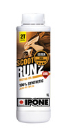 IPONE SCOOT RUN 2 2T OLEJ DO DOZOWNIKA 100% SYNTETYK 1L (TRUSKAWKA) (AKC) (15)