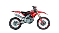 BLACKBIRD KOMPLET NAKLEJEK (OKLEIN) + POKROWIEC POSZYCIE NA SIEDZENIE HONDA CRF 250R '22-'24, CRF 450R '21-'24 DREAM 4 KOLOR CZERWONY CZARNY
