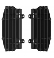 POLISPORT OSŁONY CHŁODNICY (KRATKI KOMPLET) KTM EXC/EXCF/SX/SXF '17-'22; HUSQVARNA TE/FE/TC/FC '17-'22 KOLOR CZARNY