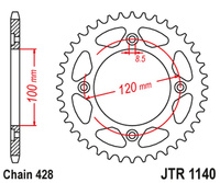 JT ZĘBATKA TYLNA 4478 56 BETA 125 RR/RE '08-20' (447856JT) (ŁAŃC. 428)