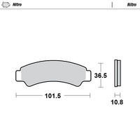 MOTO-MASTER KLOCKI HAMULCOWE KH726 SINTER METAL ENDURO: 21 (NITRO) PRZÓD PRAWA/LEWA STRONA, CF MOTO C-FORCE 450 / 520 / 625 / 850, Z-FORCE 550 / 800 / 1000 (PATRZ OPIS TOWARU)