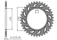 SUNSTAR ZĘBATKA TYLNA 899 52 KTM SX/EXC (JTR897.52) (ŁAŃC. 520) (89952JT)