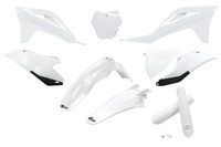 UFO KOMPLET PLASTIKÓW (FULL KIT) Z OSŁONAMI TELESKOPÓW (AMORTYZATORÓW) GAS GAS MC 125 / 250 '21-'23, EX 250 / 300 '21-'23, MC-F / EX-F 250 / 350 / 450 '21-'23 KOLOR BIAŁY